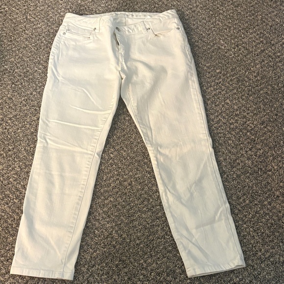Michael Kors White Denim Cropped Pants - Picture 1 of 5